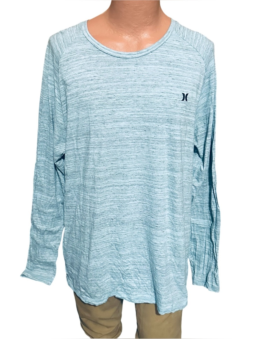 Mens Hurley space-dye heathered long-sleeve shirt Sz XXL